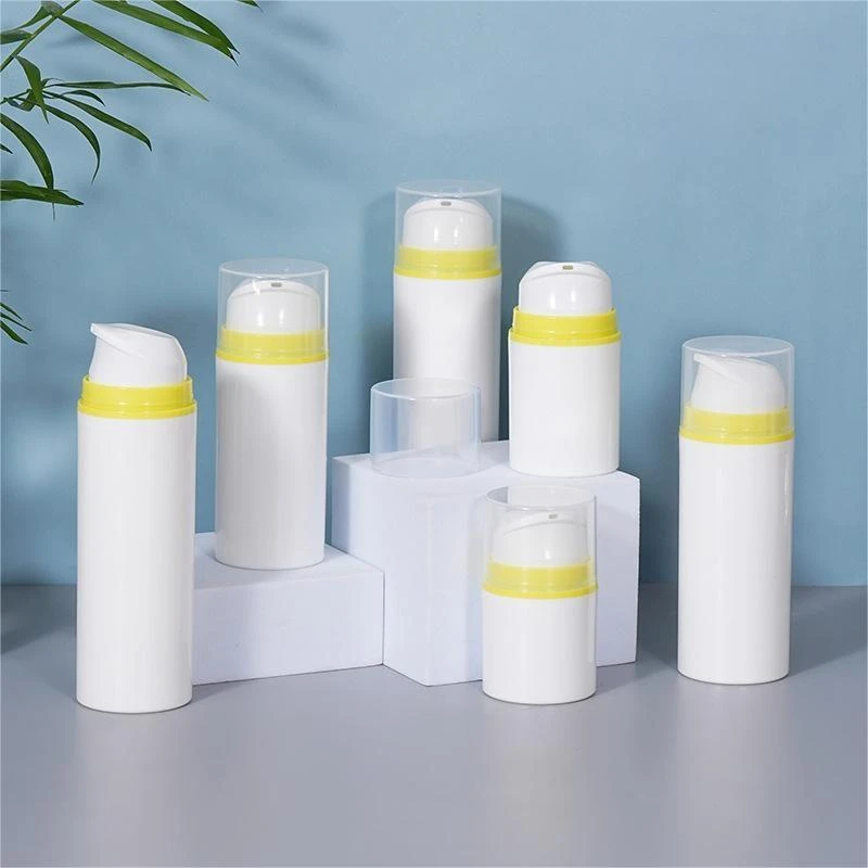 プラスチック製エアレス化粧品ポンプボトル